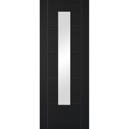 LPD Prefinished Black Ash Laminate Vancouver 1L Glazed Internal Door