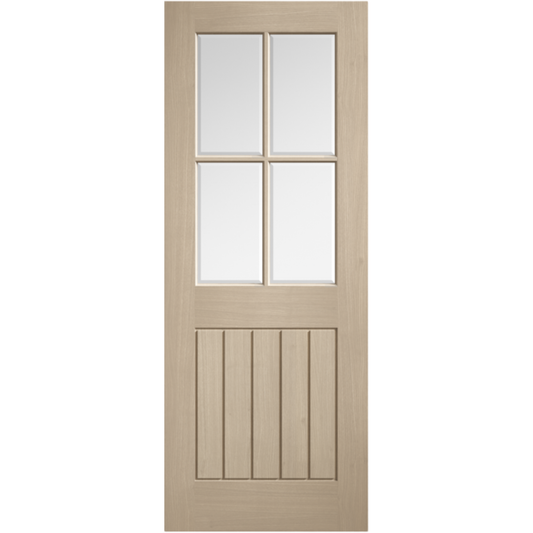LPD Prefinished Blonde Oak Mexicano 4L Glazed Internal Door