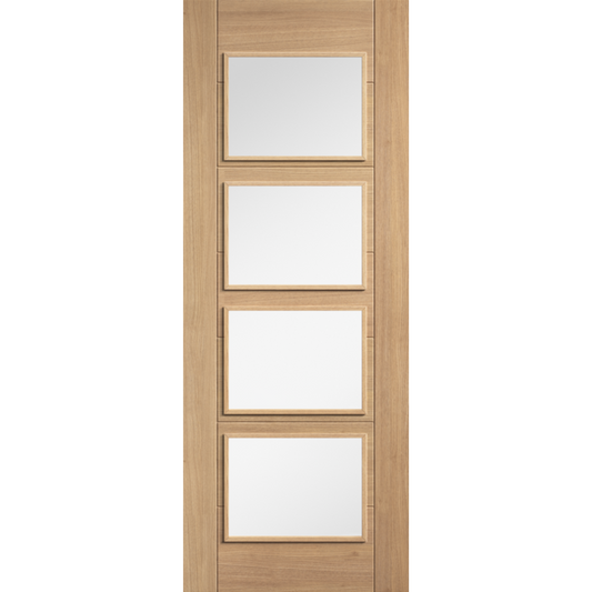 LPD Prefinished Oak Carini Glazed 4L Internal Door