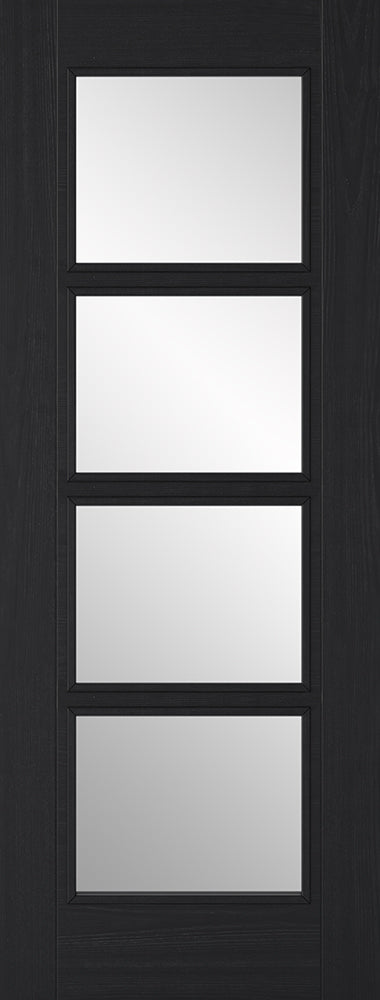 LPD Prefinished Charcoal Black Vancouver Glazed 4L Internal Door