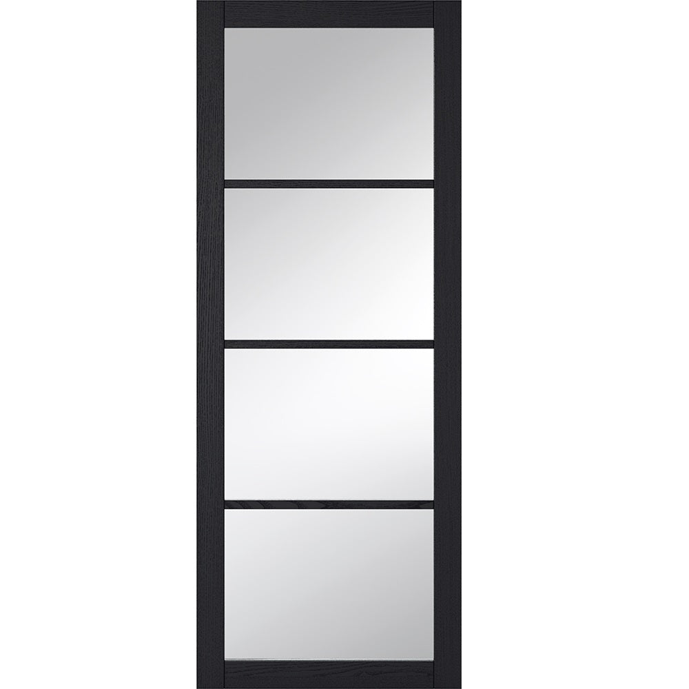 Prefinished Dark Soho Clear Internal Door