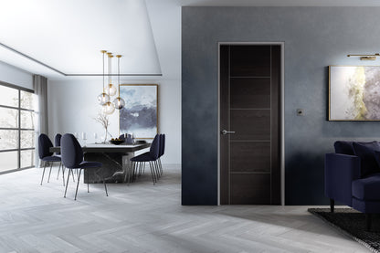 LPD Prefinished Dark Grey Laminate Vancouver 5P Internal Door