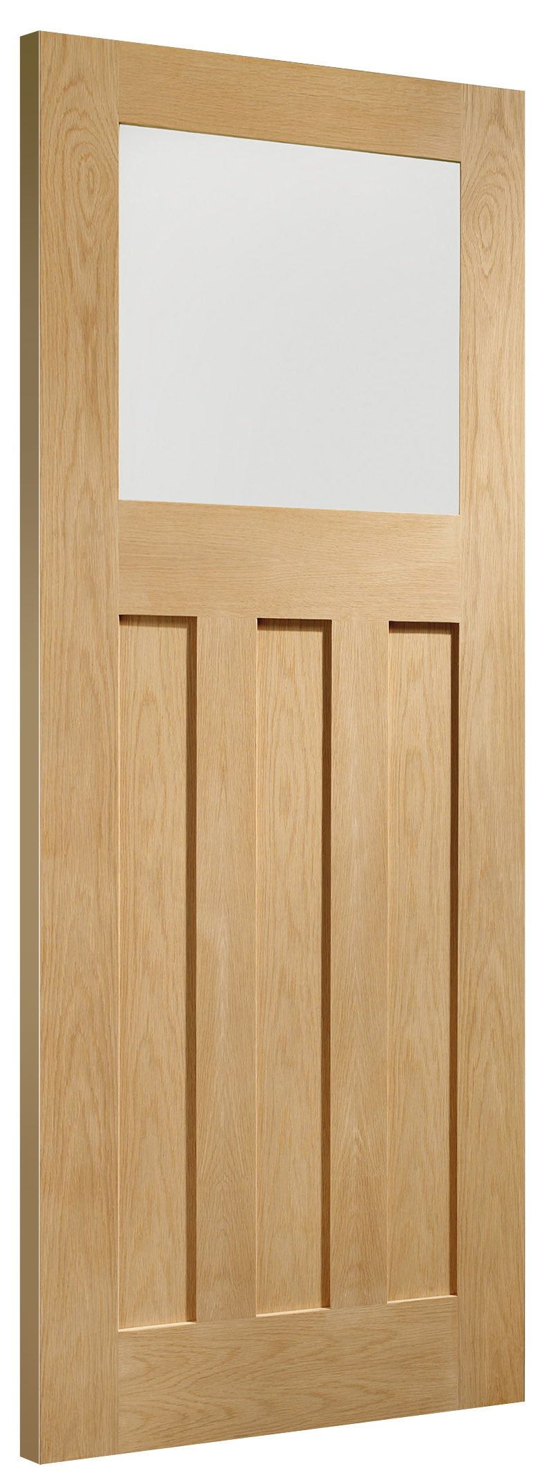 Internal Oak DX Door with Obscure Glass