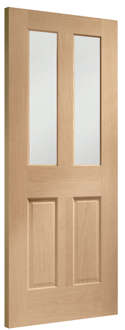 Malton Internal Oak Fire Door with Clear Glass