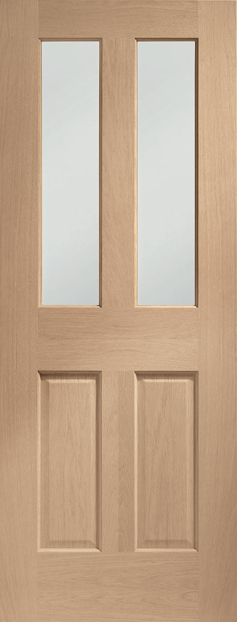 Internal Oak Malton Door with Clear Bevelled Glass