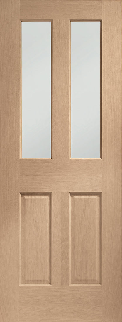 Internal Oak Malton Door with Clear Bevelled Glass