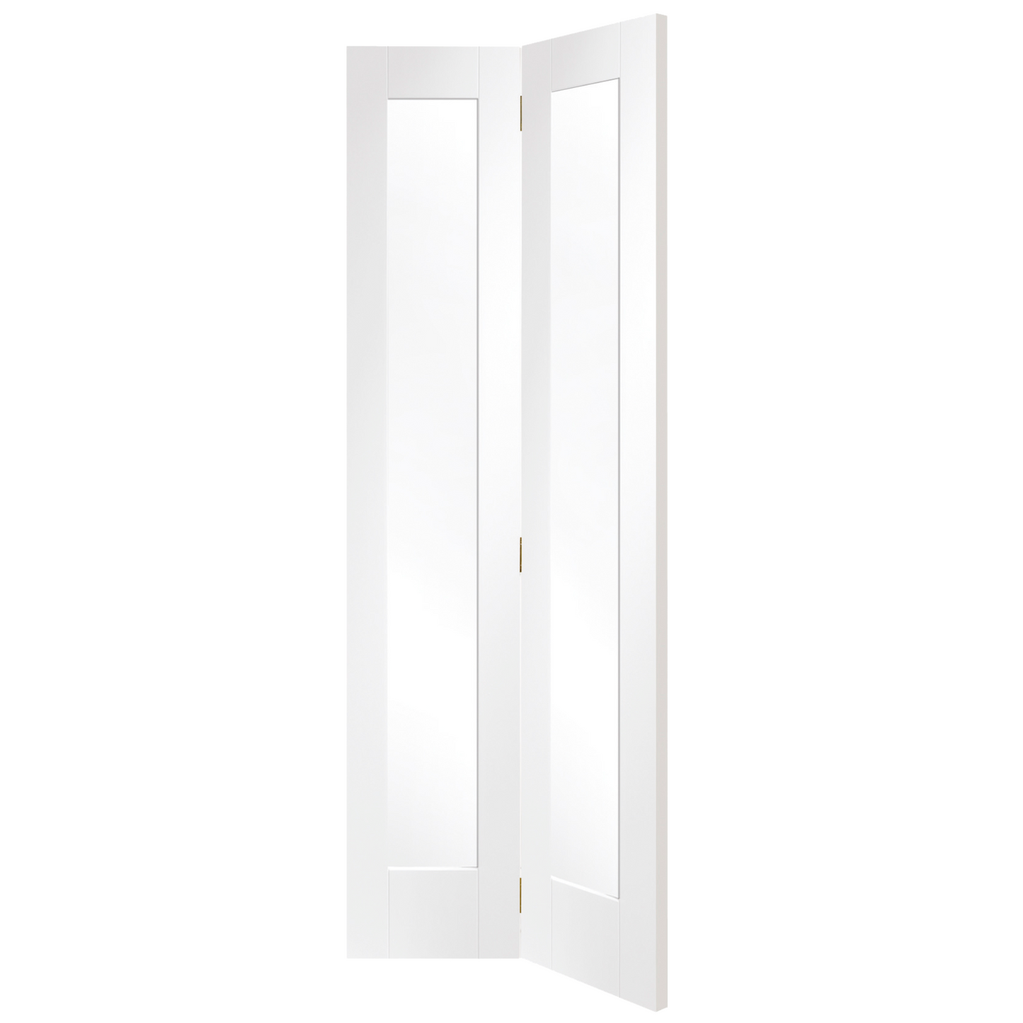 Internal White Primed Pattern 10 Bi-Fold with Clear Glass