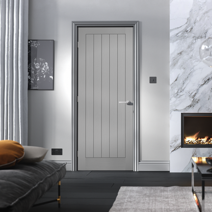 LPD Light Grey Moulded Textured 5P Internal Fire Door