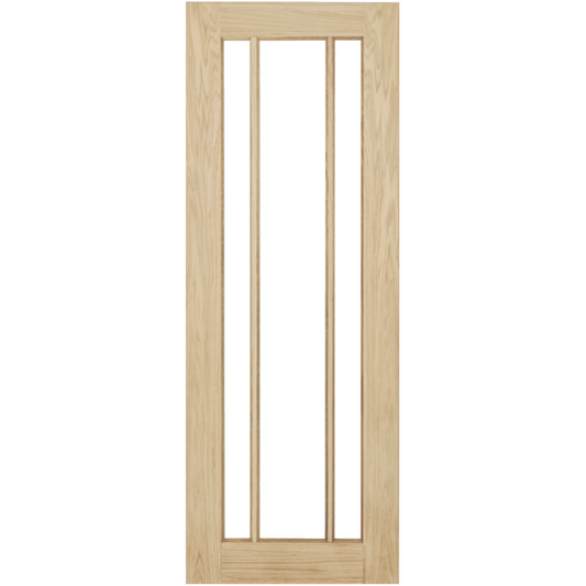 Oak Langdale Clear Glass Pocket Door System