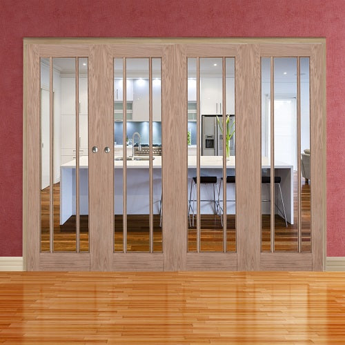 Oak Langdale Clear Glass Bifold System