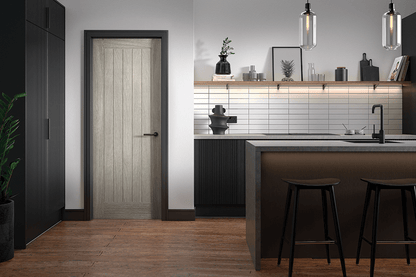 LPD Prefinished Light Grey Laminate Cottage Internal Door