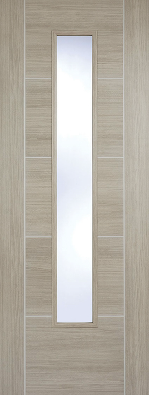 LPD Prefinished Light Grey Laminate Vancouver 1L Glazed Internal Door