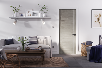 LPD Prefinished Light Grey Laminate Vancouver 5P Internal Door