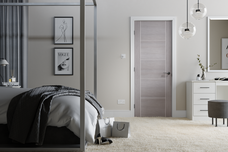 LPD Prefinished Light Grey Vancouver 5P Internal Door