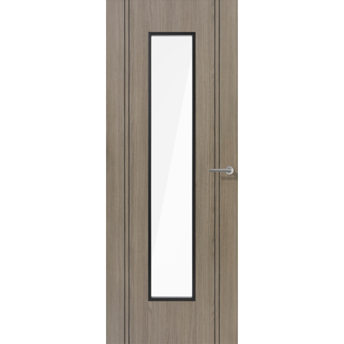 LPD Prefinished Light Grey Monaco Laminate Glazed Internal Door