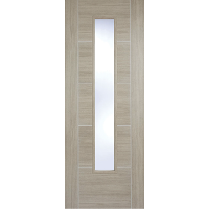 LPD Prefinished Light Grey Laminate Vancouver 1L Glazed Internal Door