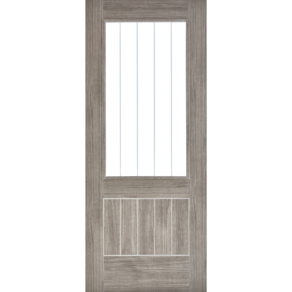 LPD Light Grey Laminate Mexicano Glazed Internal Door