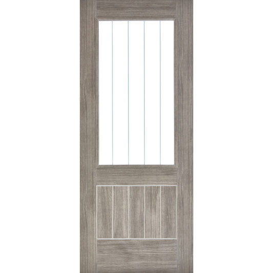 LPD Light Grey Laminate Mexicano Glazed Internal Door