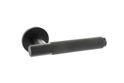 Millhouse Brass Crompton Lever on Rose Door Handle