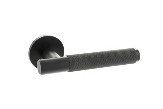 Millhouse Brass Crompton Lever on Rose Door Handle