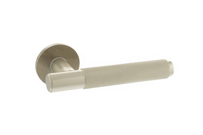 Millhouse Brass Crompton Lever on Rose Door Handle