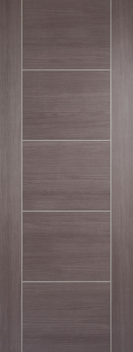 LPD Prefinished Medium Grey Laminate Vancouver 5P Internal Door