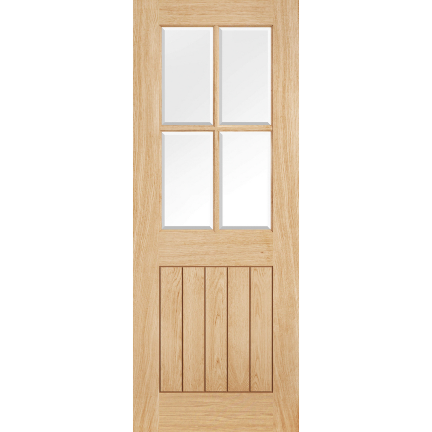 LPD Oak Belize 4 Light Clear Glass Internal Door