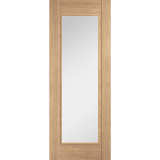 LPD Unfinished Oak Carini Glazed 1L Internal Door