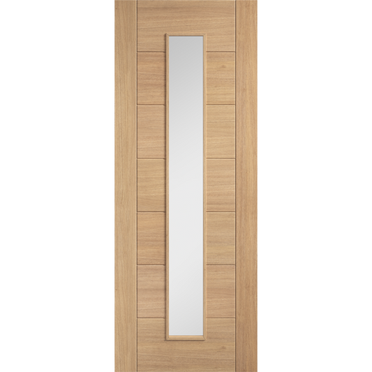 LPD Unfinished Oak Carini Glazed Long Light Internal Door