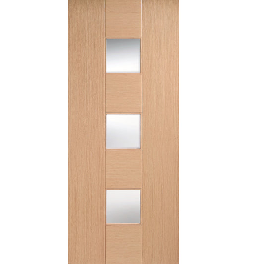 LPD Prefinished Oak Catalonia 3L Glazed Internal Door