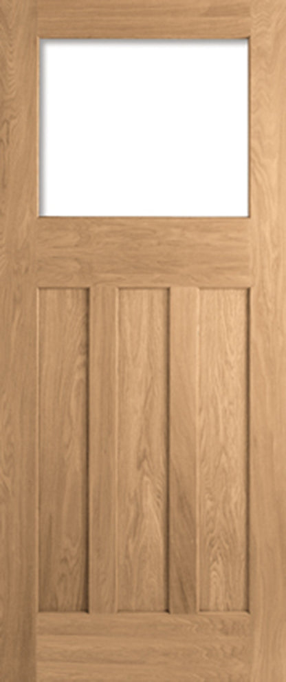 LPD Unfinished Oak DX 30s Style Unglazed 1L Internal Door