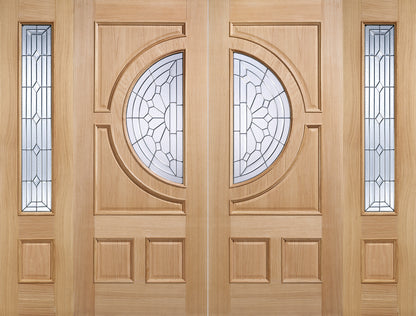 LPD Oak Empress Glazed External Door