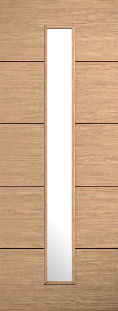 LPD Prefinished Oak Lille 1L Glazed Internal Door