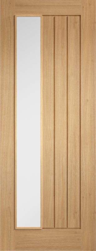 LPD Prefinished Oak Mexicano Glazed Offset Internal Door