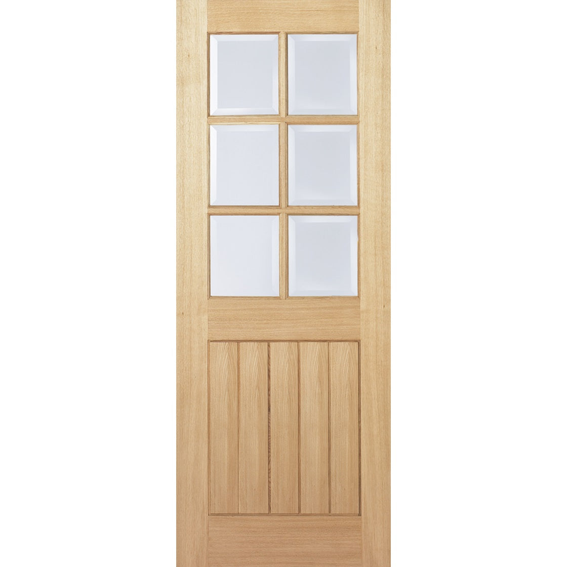 Oak Mexicano 6 Light Clear Glass Internal Door