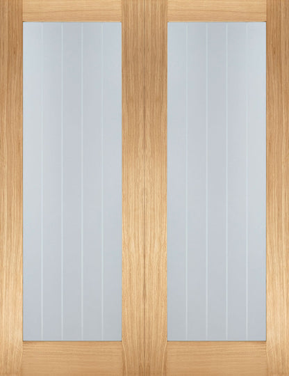 LPD Unfinished Oak Mexicano Glazed Internal Door Pair