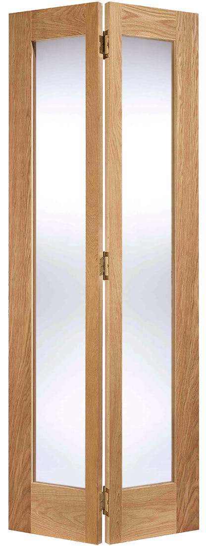 LPD Unfinished Oak Pattern 10 Glazed 2L Bi-fold Internal Door System