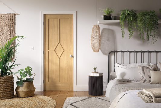 LPD Prefinished Oak Reims 5P FD30 Internal Fire Door