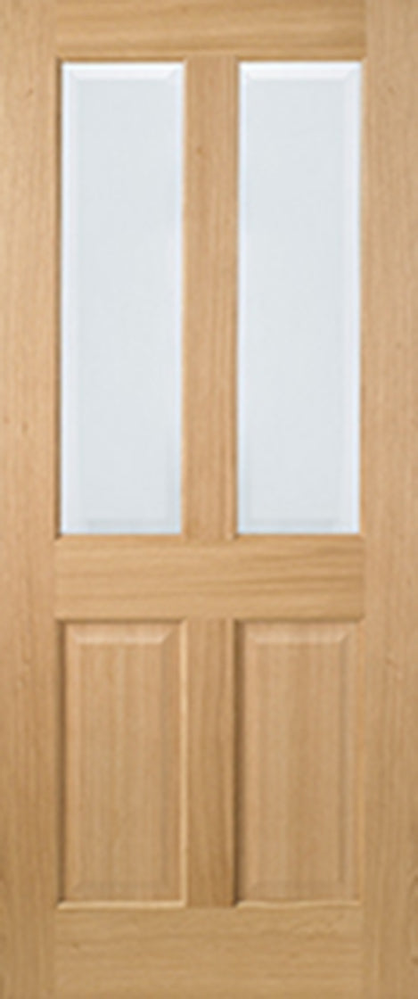 LPD Unfinished Oak Richmond Glazed 2L Internal Door