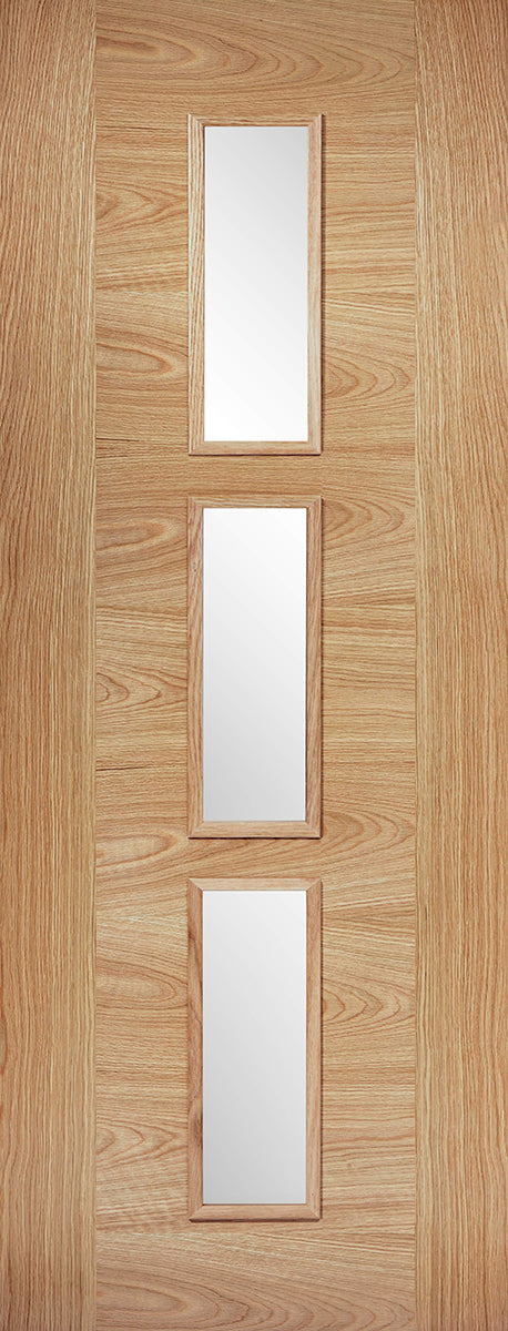 LPD Prefinished Oak Sofia 3L Glazed Internal Door