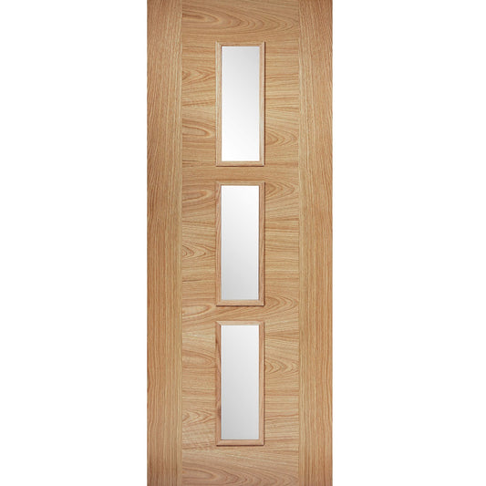 LPD Prefinished Oak Sofia 3L Glazed Internal Door