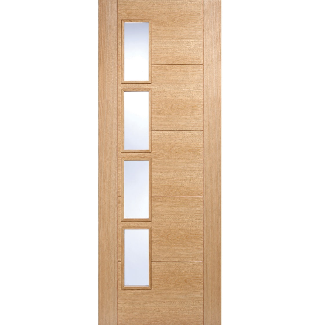 Prefinished Oak Vancouver Offset Glass Internal Door