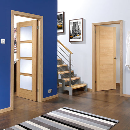 LPD Prefinished Oak Vancouver 4L FD30 Internal Fire Door