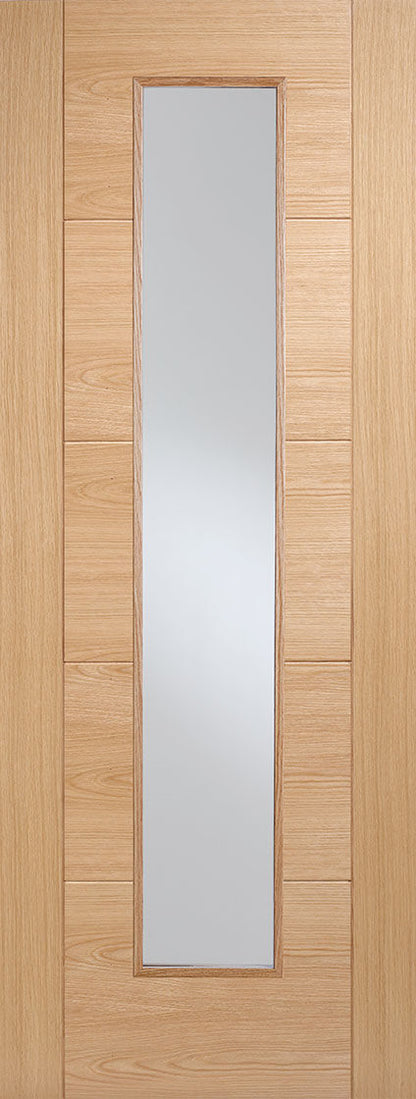 LPD Prefinished Oak Vancouver FD30 1L Glass Internal Fire Door