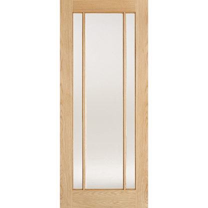 LPD Prefinished Oak Lincoln 3L Glazed Internal Door
