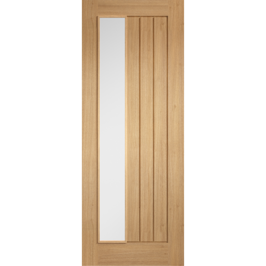 LPD Prefinished Oak Mexicano Glazed Offset Internal Door