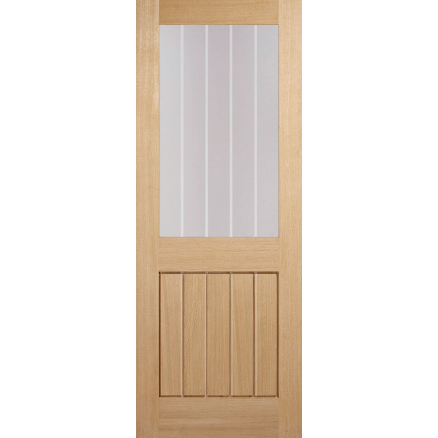LPD Unfinished Oak Mexicano Half Light Glazed FD30 Internal Fire Door