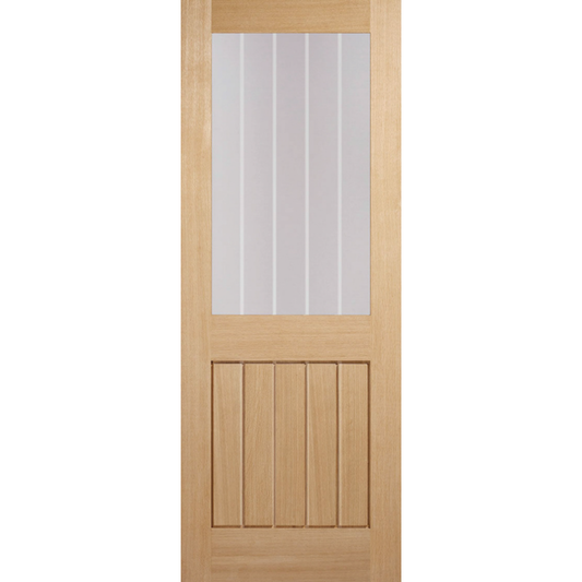 LPD Prefinished Oak Mexicano Half Light Glazed FD30 Internal Fire Door