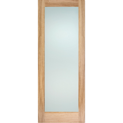 LPD Unfinished Oak Pattern 10 Glazed 1L Frosted Internal Door