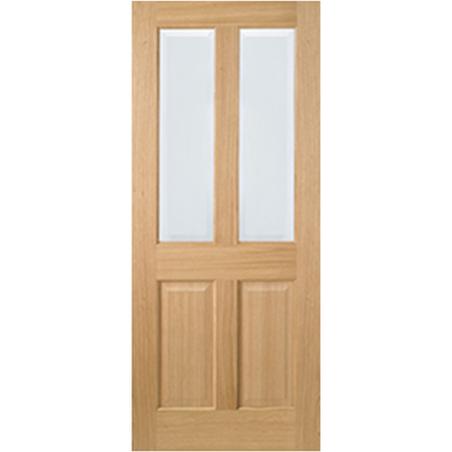 LPD Unfinished Oak Richmond Glazed 2L Internal Door